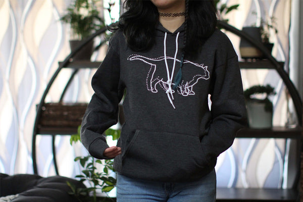 Grey outline hoodie