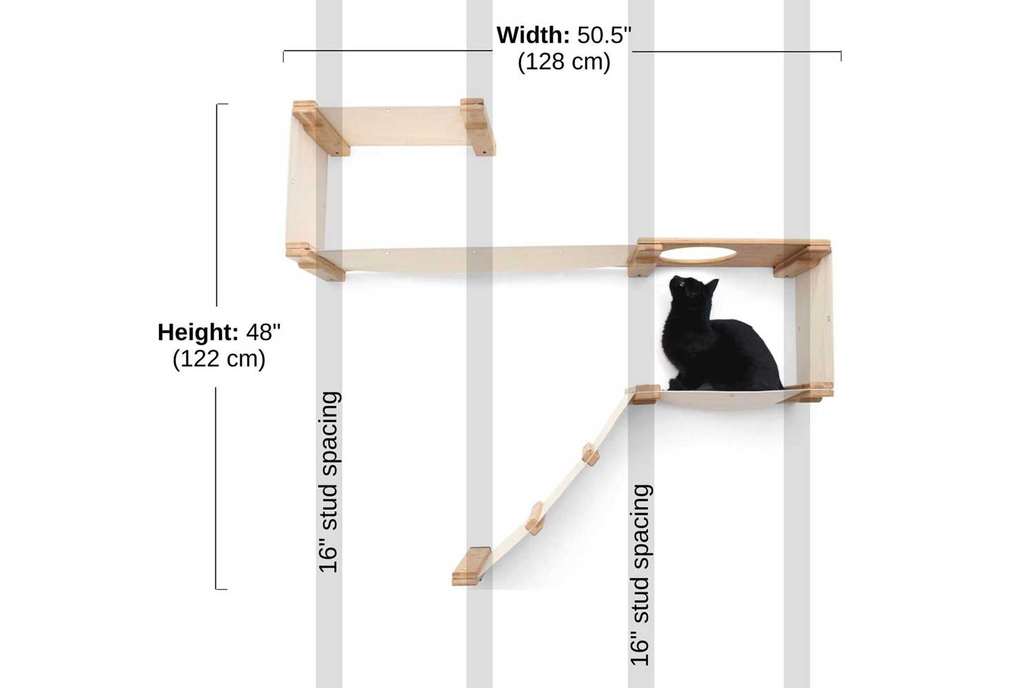 Wall mounted shop cat tree diy