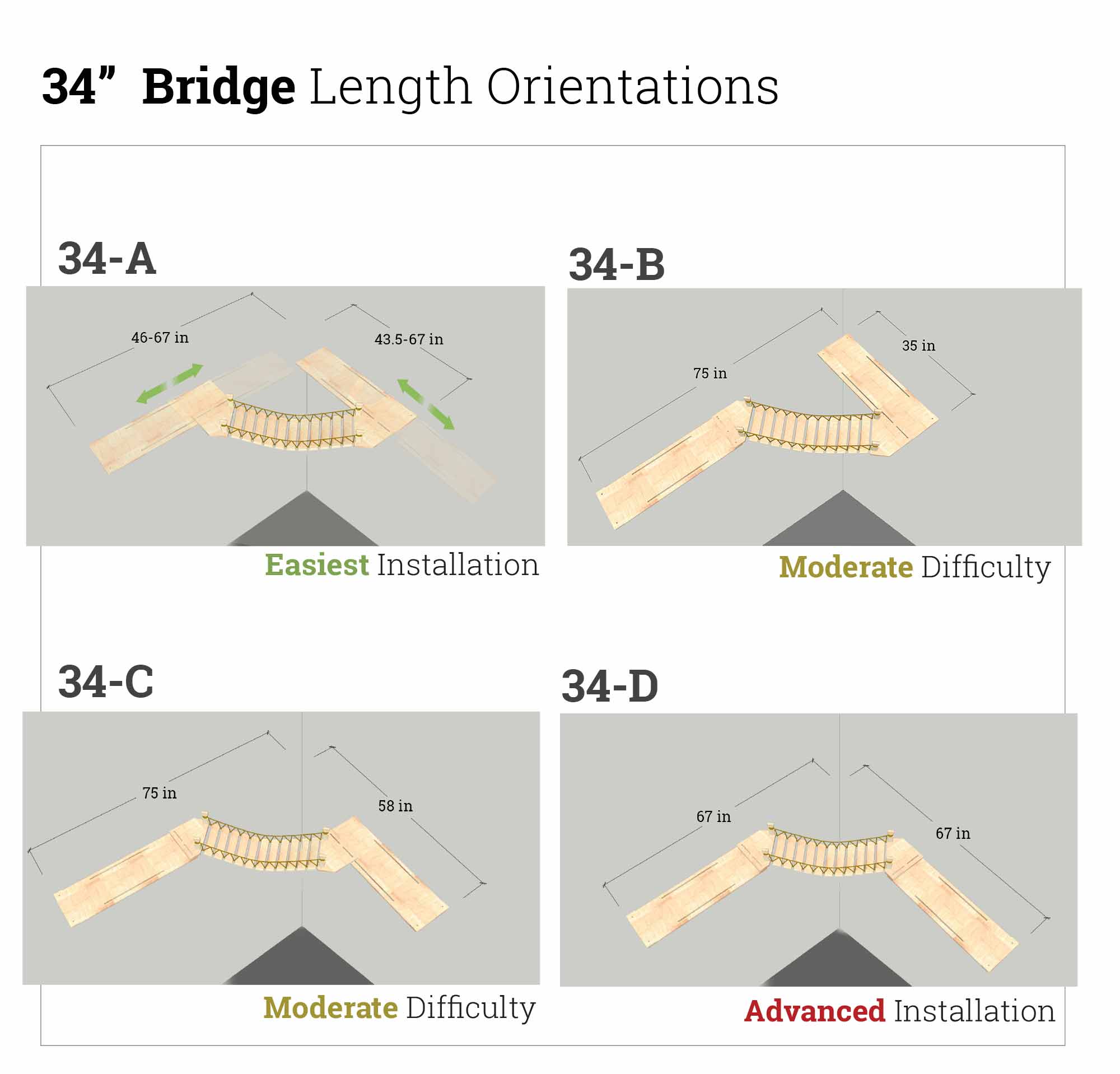 34 in corner bridge in natural