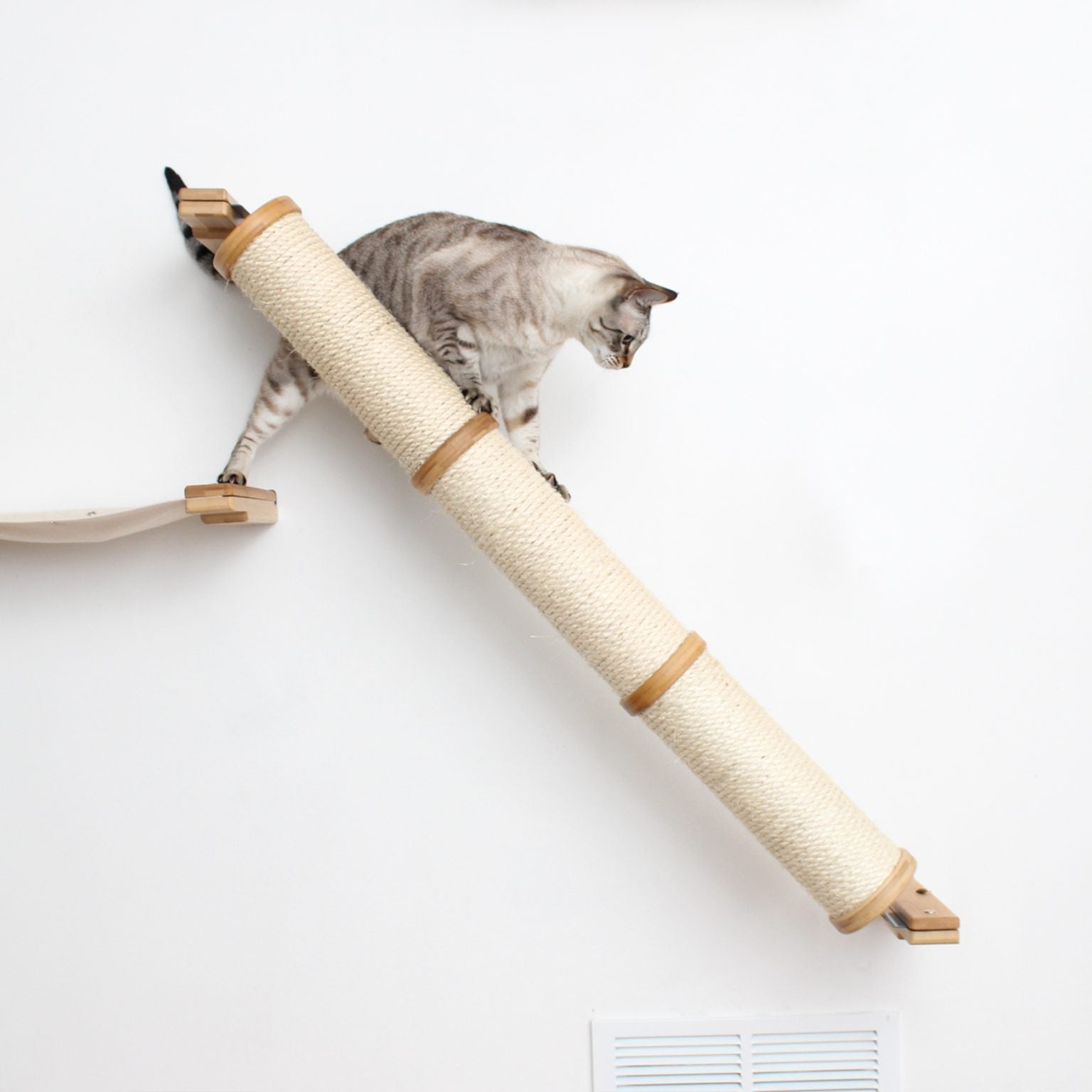 Slanted Cat Scratcher Post Cat Climber Catastrophic Creations